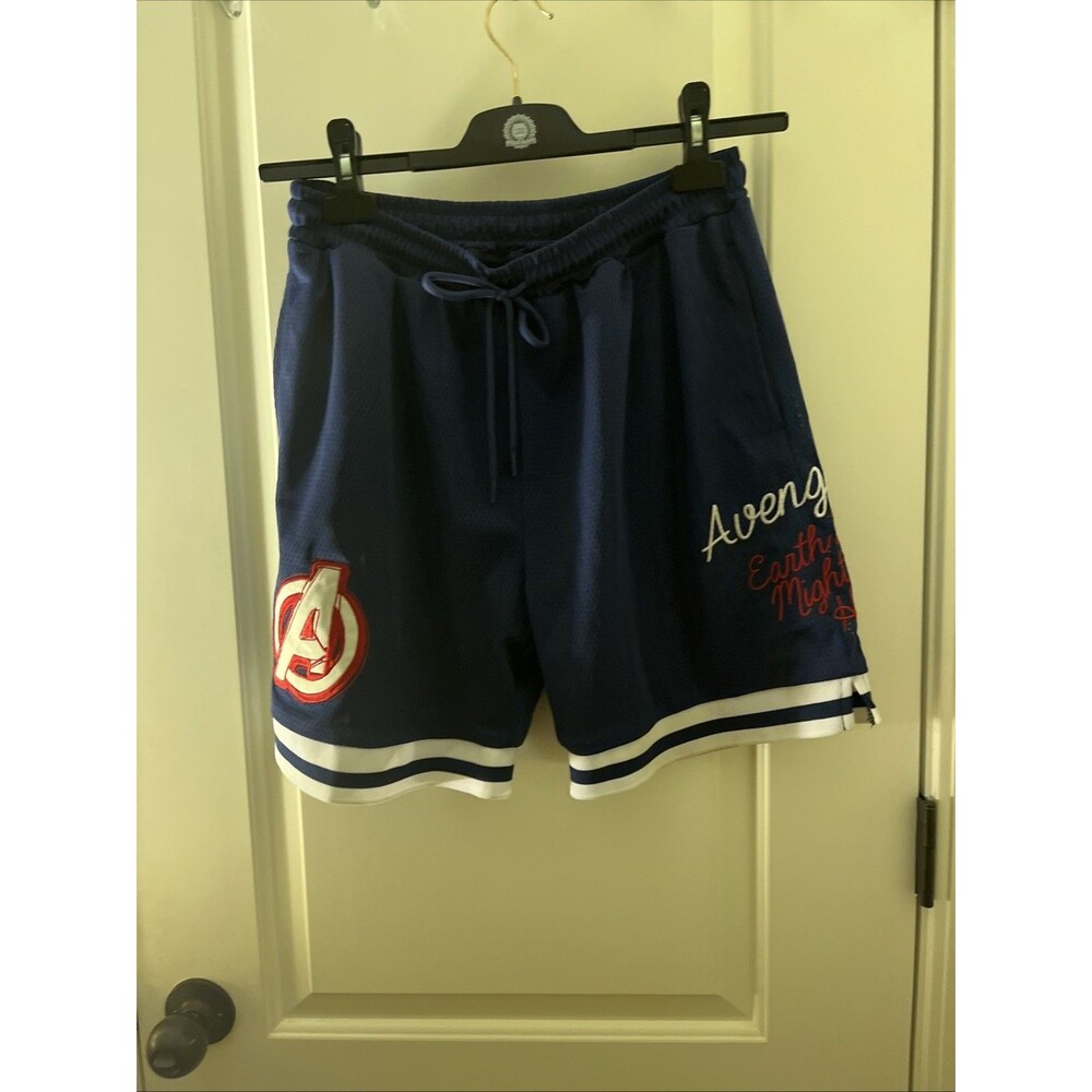Marvel Aeropostale Men's Athletic Mesh Shorts Lined Avengers Size S Multi-Color